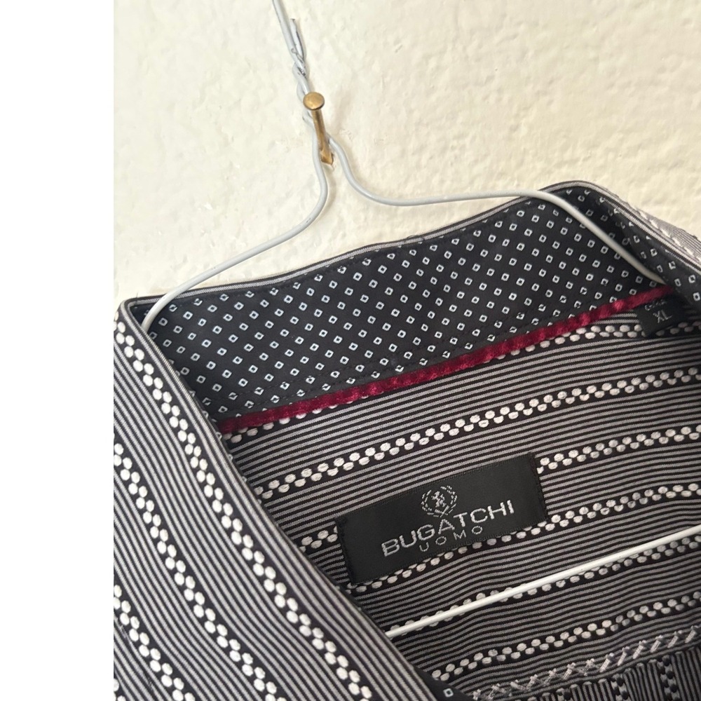 Bugatchi Uomo Striped Collared Button Down Long S… - image 2